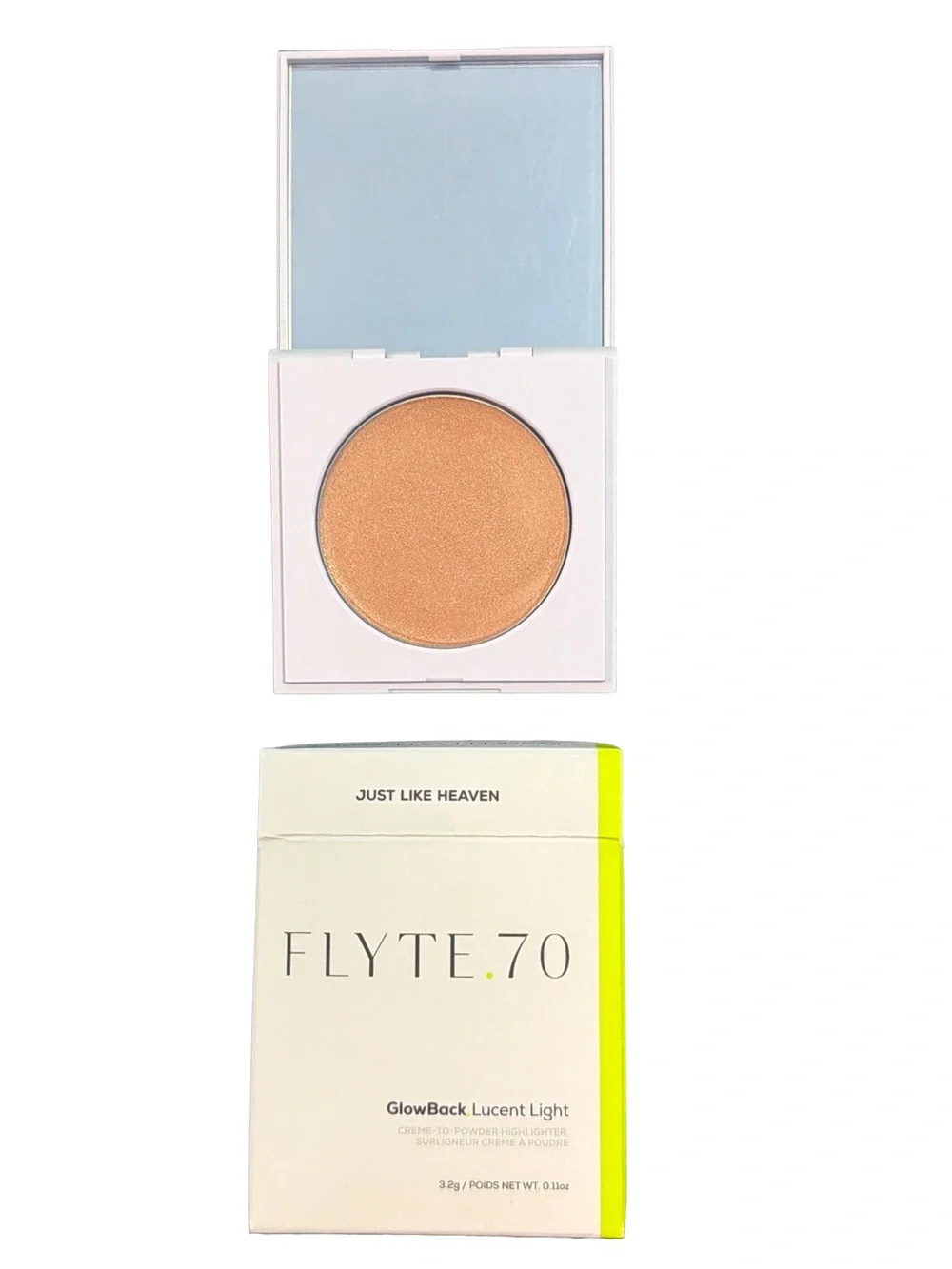 NWT FLYTE.70 GlowBack.Lucent, Light Just Like Heaven, Fair Warm Champagne Beige